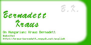 bernadett kraus business card